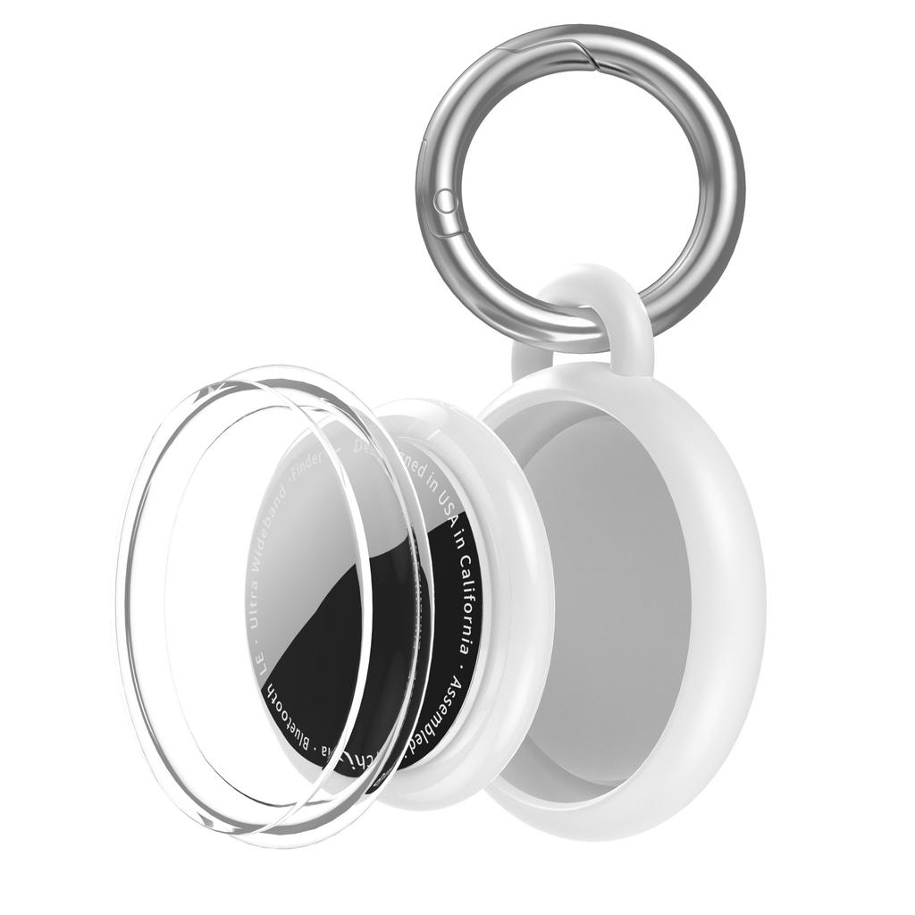 CT29 For Apple AirTag Tracker Waterproof Case Shockproof TPU Protective Cover with Hook