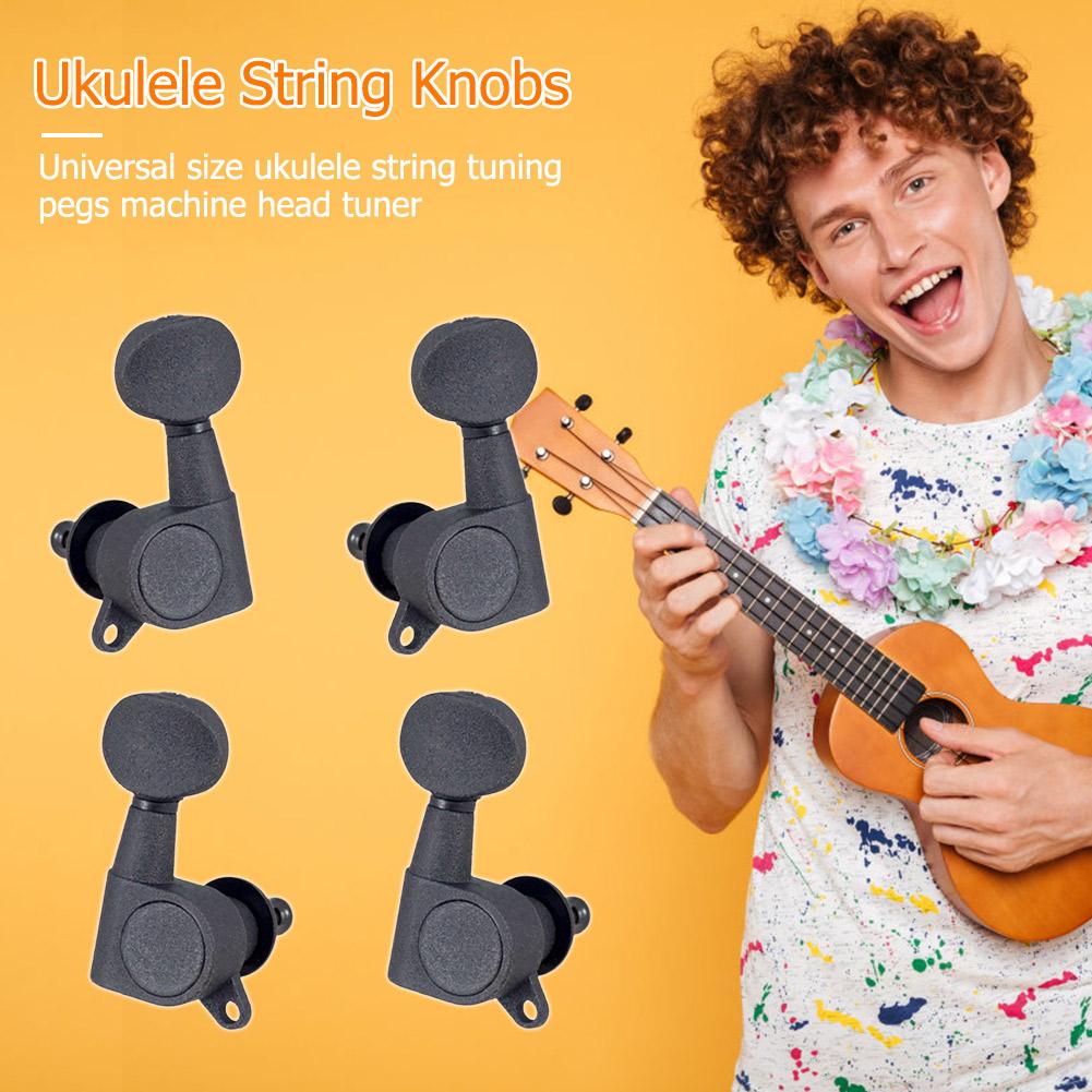 4pcs 4 String Guitar Tuning Pegs Universal Strings Button Tuning Pegs Zinc Alloy Ukulele Parts Accessories