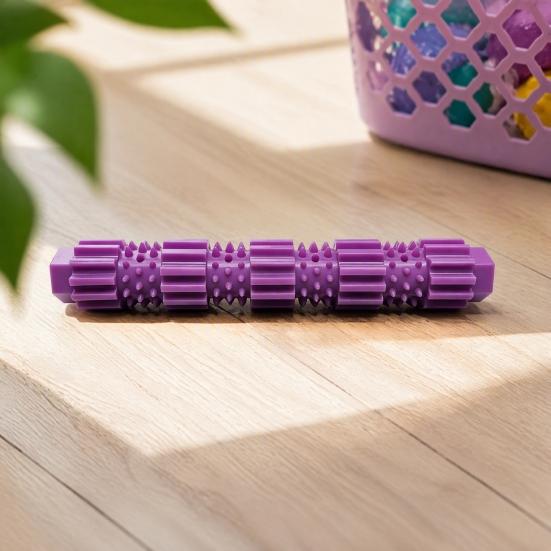 Interactive Treat Stuffed Toys Spiky Dog Chew Stick, Indestructible Toy, Teeth Cleaning Dental Care for Puppies Toy with Dispensing Hole Aggressive