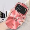 Gradient yellow letter M For iPhone 17 16 15 14 Pro 13 Plus 12 mini 11 Pro Max XR X S 7 8 Elliptical Tempered Glass Phone Case