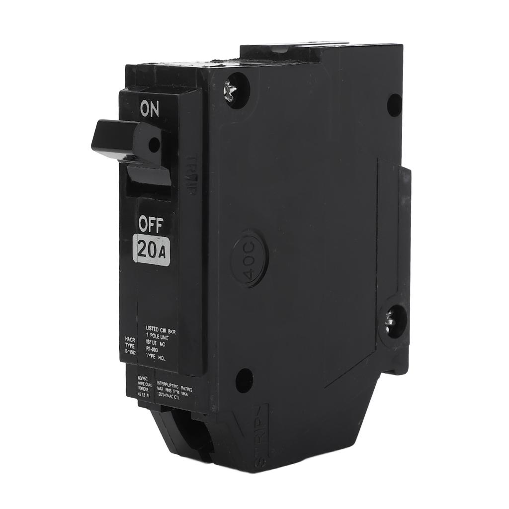 2PCS Plug in Circuit Breaker Rail Mount 1P 20A Miniature Air Switch Protective Breaker for Home Use