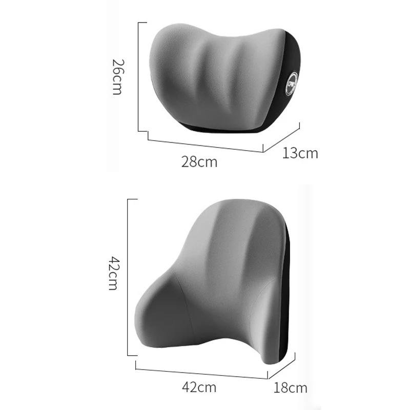 Car Neck Pillow Protection Low Back Support Memory Foam Breathable Car Headrest Cushion Relieves Pressure Travel Accessories