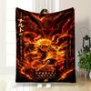 Naruto Nine-Tails Chakra Mode Design Flannel Blanket for Bedroom, Living Room, Sofa, and Nap Sofas