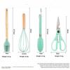 Wooden Handle 19 PCS Silicone Kitchen Utensil Set Food Grade Sharp Knives for Beginner Chef Cooking Use