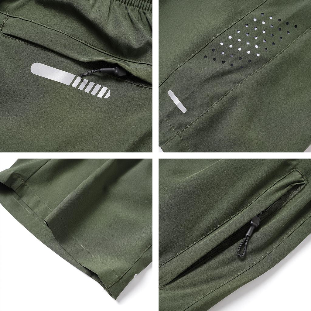 Men's Athletic Shorts Summer Five Inch Inseam Lightweight Stretch Quick Dry Training Running Workout Shorts with Pockets Drawstring Waistband