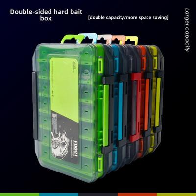 Tragbare doppelschichtige, beidseitig wasserdichte Angelköderbox für kleines Zubehör.