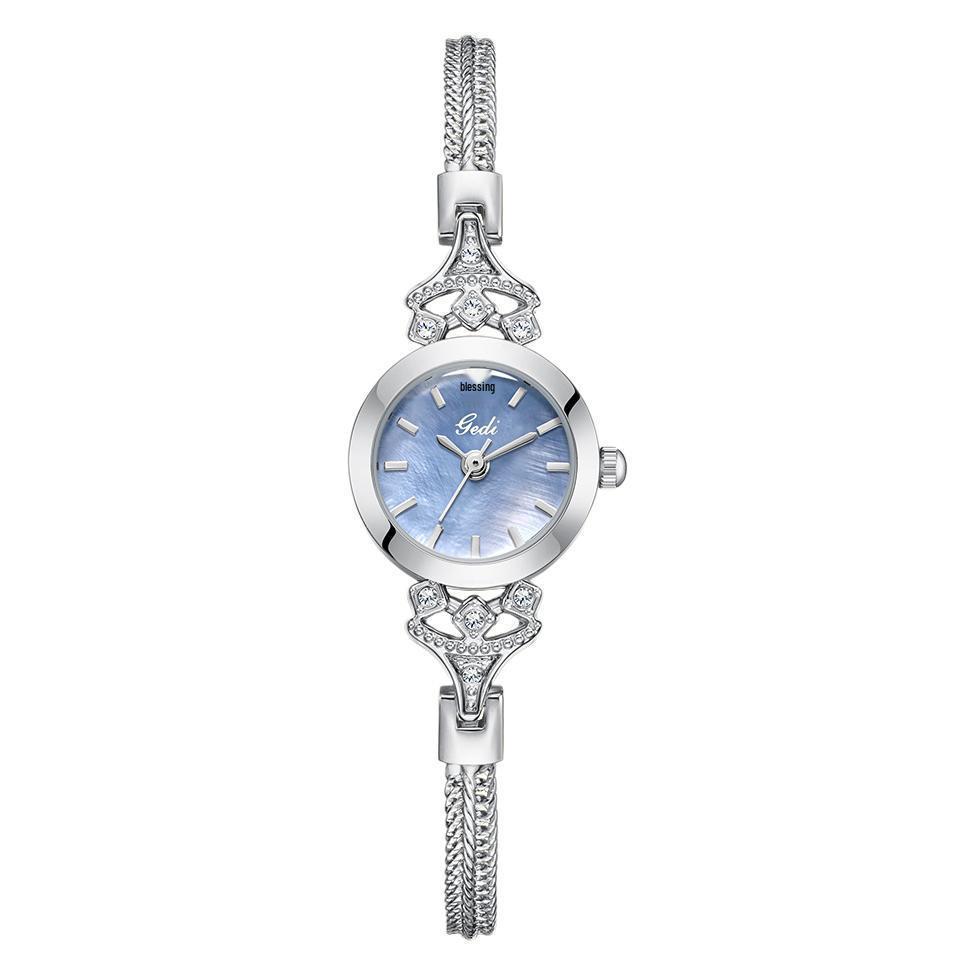 Gedi Nische High-End Perlmutt Quarz Armbanduhr - Elegant, Wasserdicht, Kleines & Exquisites Armbanduhr für Damen