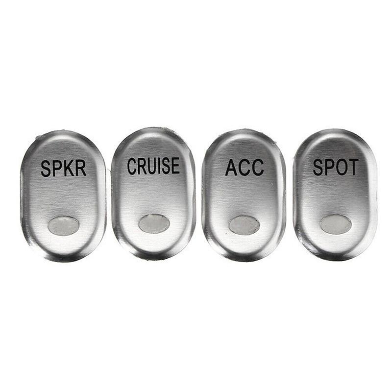 4x Chrome Rocker Panel Switch Button Cover Fits For Harley Electra Glide 96~06