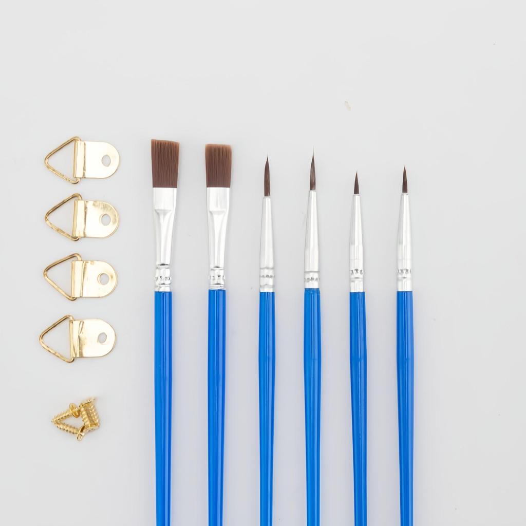 Children's Nylon Hair Gouache & Acrylic Paint Brushes – Set for Oil Painting, Graffiti, and Outlining.