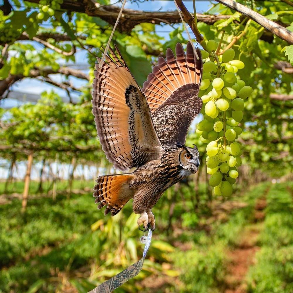 Simulation Owl Bird Scare Pendant Waterproof Hanging Bird Repellent Bird Scarer  Courtyard