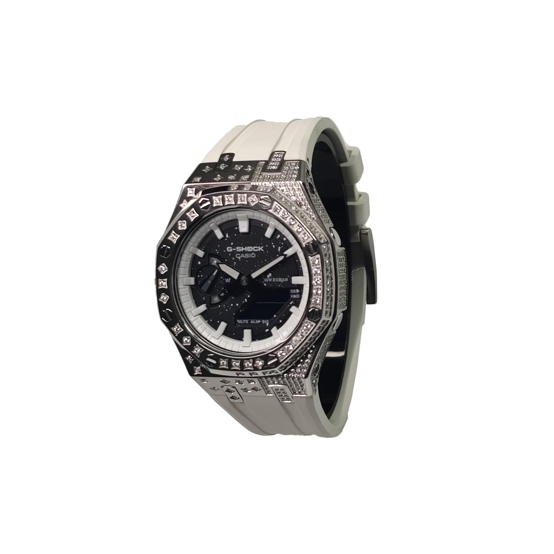 

CASIO Men Liquid Crystal,Analog Dual Display Series 44mm Blue Watch GA-2100SKE-7A(Watch3--)