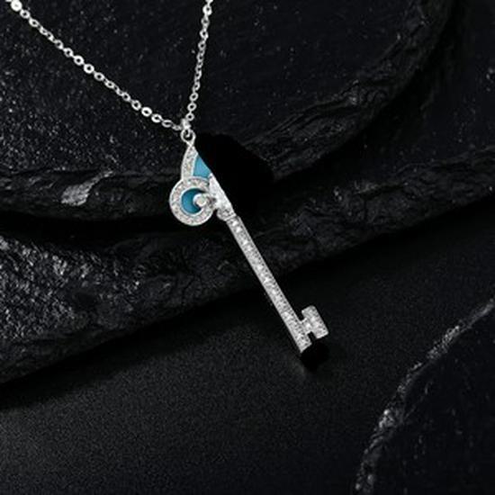 S925 Sterling Silver Light Luxury Key Necklace - Spring/Summer Clavicle Chain