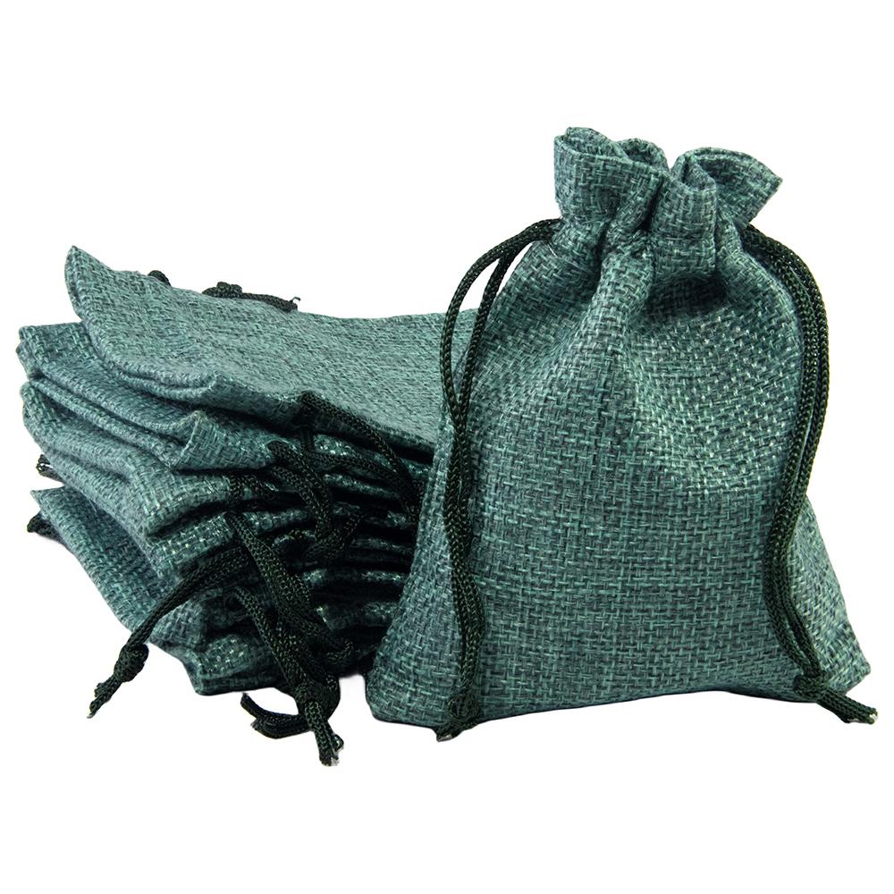 Dice Bag, 10pcs 93mm*125mm Jewellery Bags Burlap Pouch with Drawstring for Jewellery Tarot Dice Gift Packaging Bags