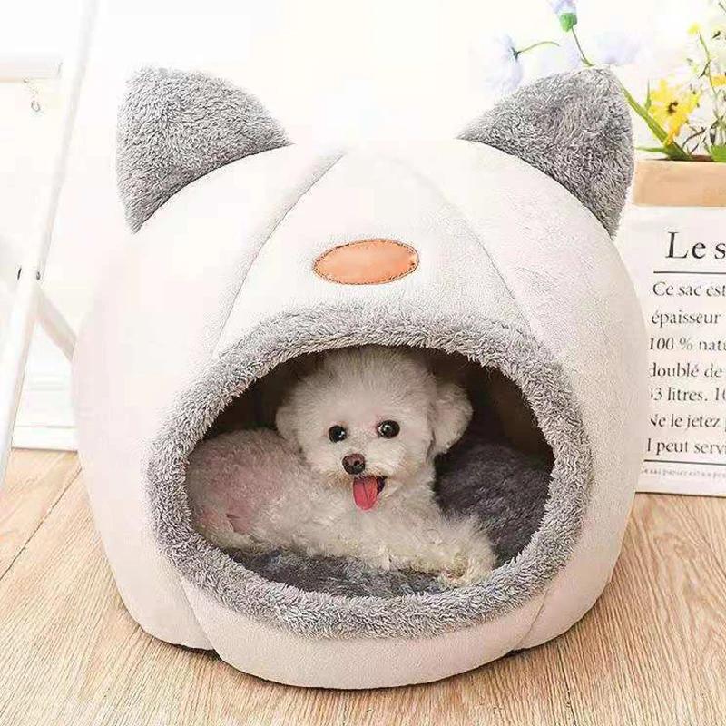 Nuovo comfort per il sonno profondo in inverno Letto per gatti Piccolo tappetino Cestino Prodotti per cani di piccola taglia Tenda per animali domestici Accogliente grotta Nido per interni Cama Gato