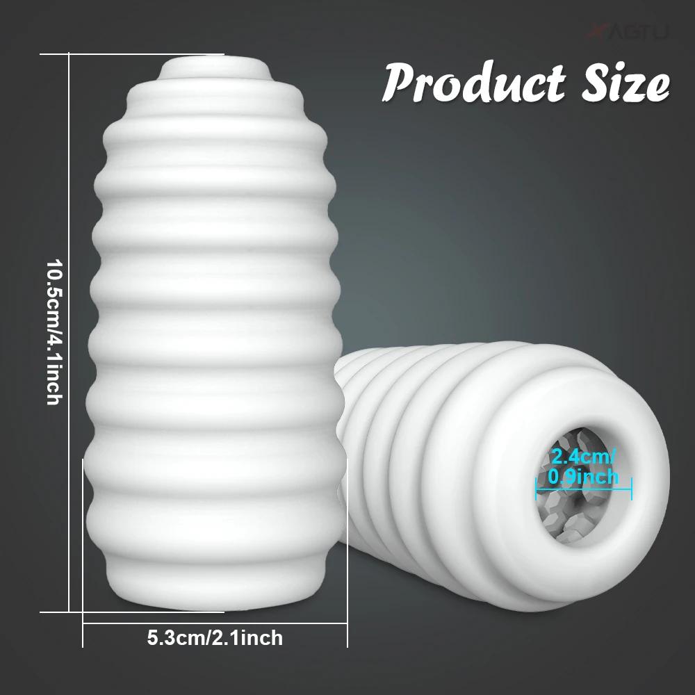 Soft Silicone Male Masturbator Cup Stretchable Masturbation Tools for Men Pocket Pussy Waterproof Sex Toys for Men Adult Goods