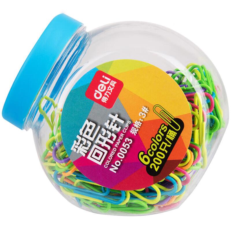 Deli 29mm Colorful Nickel-Plated Paper Clips