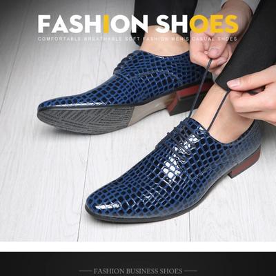 Men's Pointed Toe Leather Shoes Luxury Crocodile Pattern Men Formal Shoes High Quality Solid Colour Wedding Shoes Zapatos Hombre