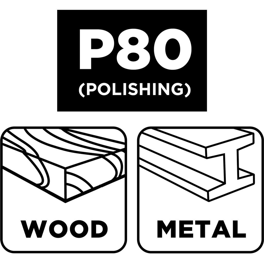 Płótno ścierne w rolce 2,5 m x 115 mm, P80