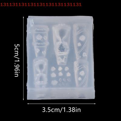 Silicone Nail Mold Rose Hourglass Shape Nail Seal DIY Design Stereoscopic Stamping Plate for Nail Art Decorations Salon Use