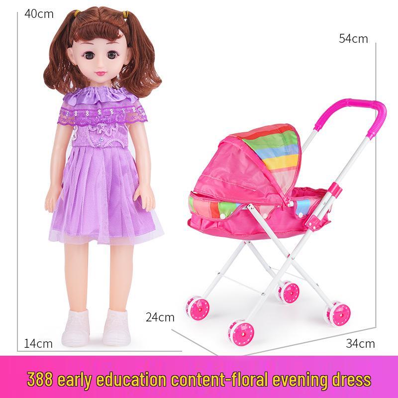 Set Passeggino per Bambole e Giocattoli Transfrontaliero per Bambine - Regalo di Compleanno Perfetto