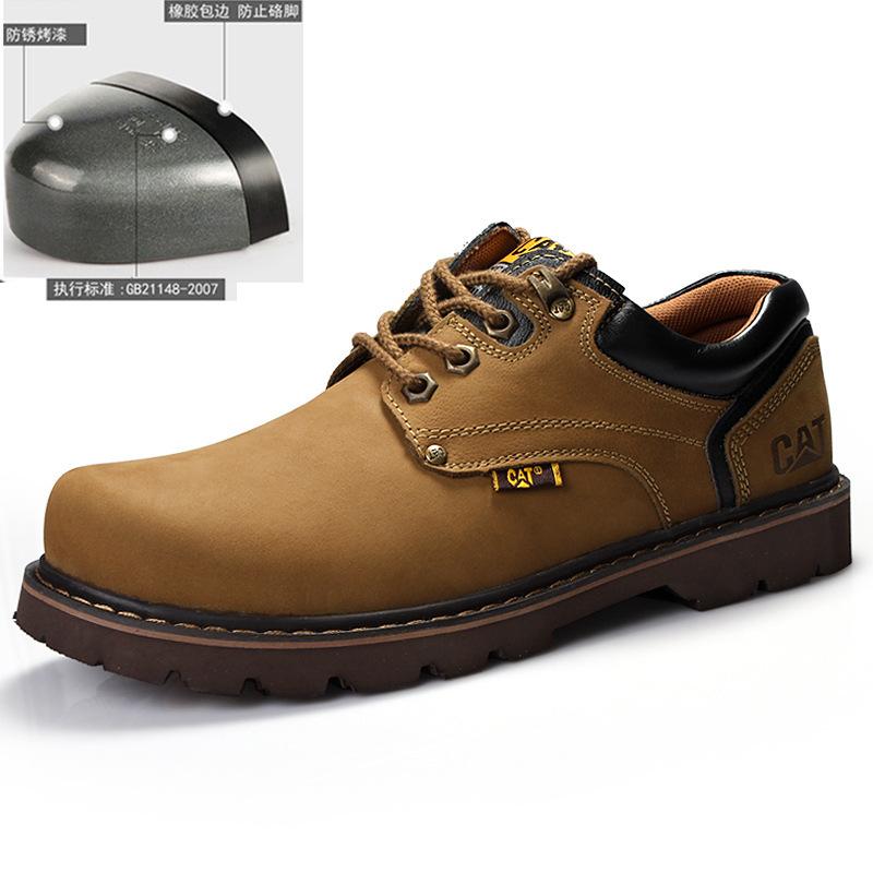 2/Scarpe da uomo Carter basse in pelle bovina di primo strato opache scarpe da lavoro anti-schiacciamento casual versatili