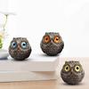 Realistic Owl Animal Figurines With Big Eyes Cartoon Cute Owl Ornaments Mini Intricate Feathers Owl Statue Home Decor