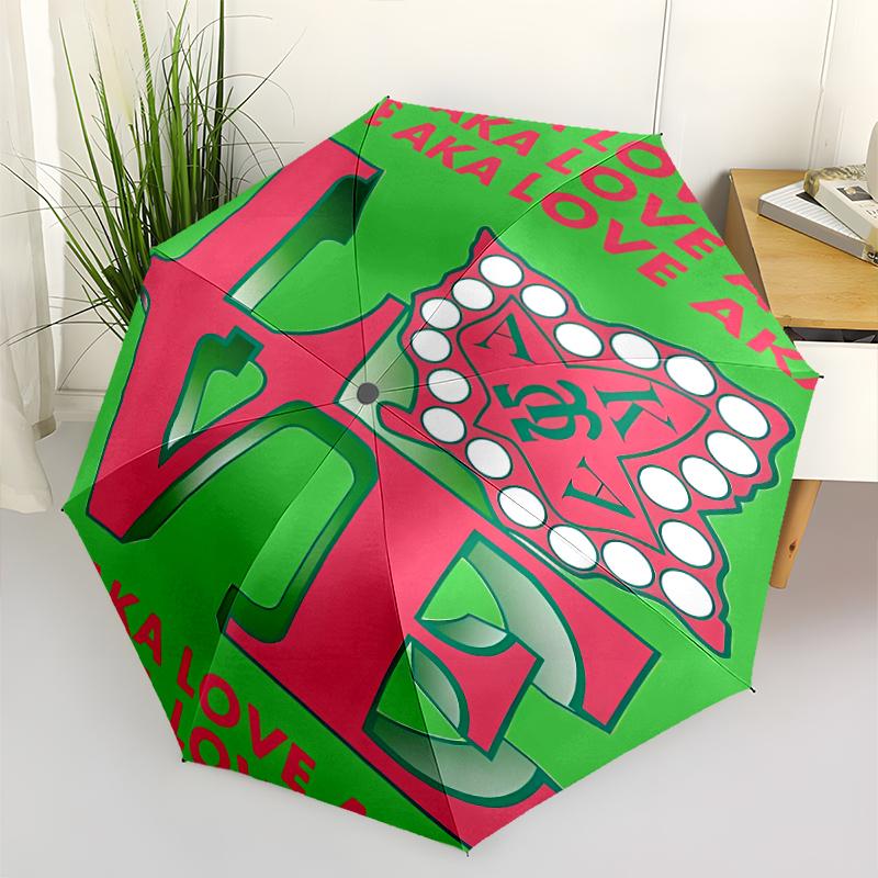 Printed AKA logo1-Printed Folding Umbrella,Outdoor,Leisure,And Travel Umbrella,Durable Umbrella Fabric,Birthday And Holiday Gift