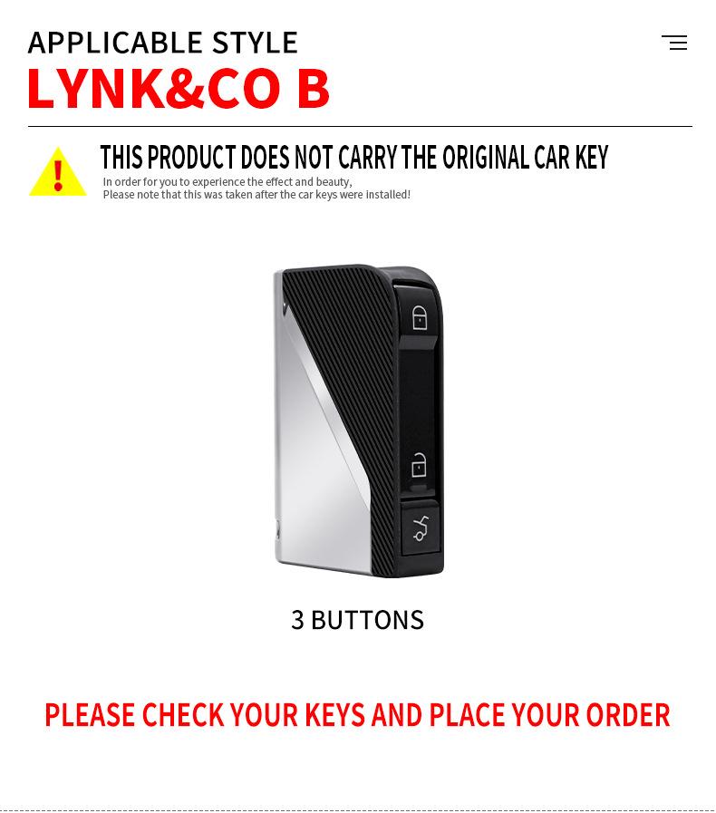 2021 Lynk&Co 01 Key Case - Premium Protective Shell, Unisex Design, Full Wrap Coverage