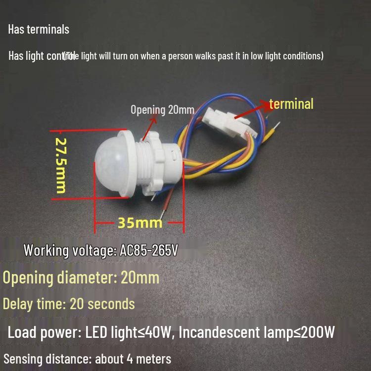 220V Recessed Infrared Motion Sensor Switch for Hallway
