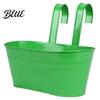 Metal Flower Pots with Hooks Hanging Planter Pot Drainage Holes Detachable Hooks Balcony Railing Planter Boxes Plant for Garden Fence Indoor