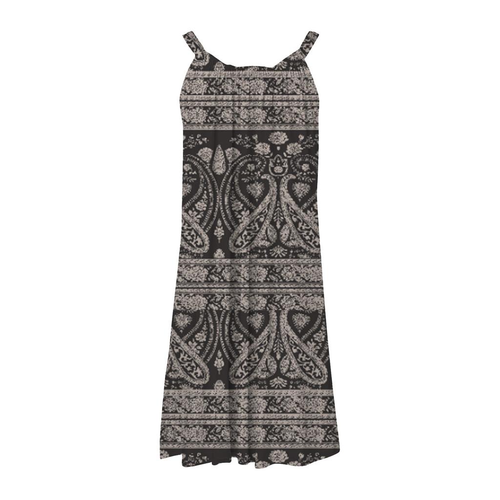 Women's Summer Sexy Suspender Dress Sleeveless Printed Dress Sling Dress