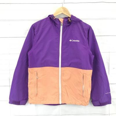 Columbia Hazen Jacket Nylon Jacket M Purple Orange Hoodie Packable Bicolor Outdoor(USED)
