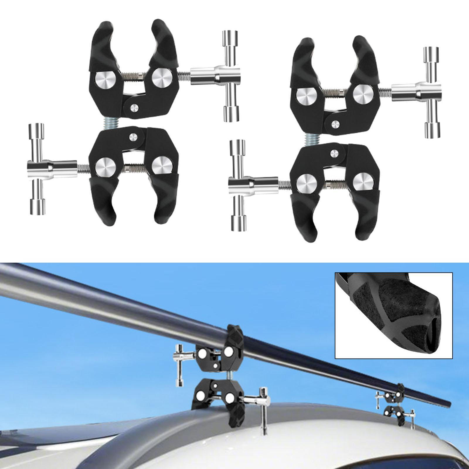 

2x Camping Tent Rod Fixing Clip Tarp Pole Holder Sturdy Portable Awning for Backyard