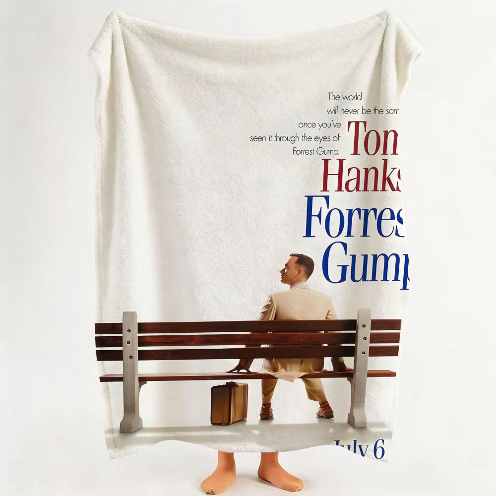 Movie F Forrest G Gump Throw Flannel Throw Blanket Suitable for Sofa Living Room Bedroom