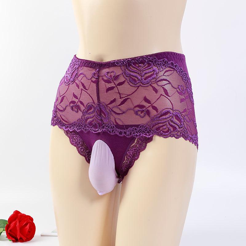 Beschweren über Küsse, japanische Männer Sex JJ Sets aus Strümpfen, Slips, Spitze ultra-dünne nahtlose Slips, Netz atmungsaktiv