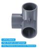 PATIKIL 4pcs 32mm 3 Way Elbow Pipe Fitting UPVC Joint Coupling Pipe Adapter for Pipe Connection, Gray