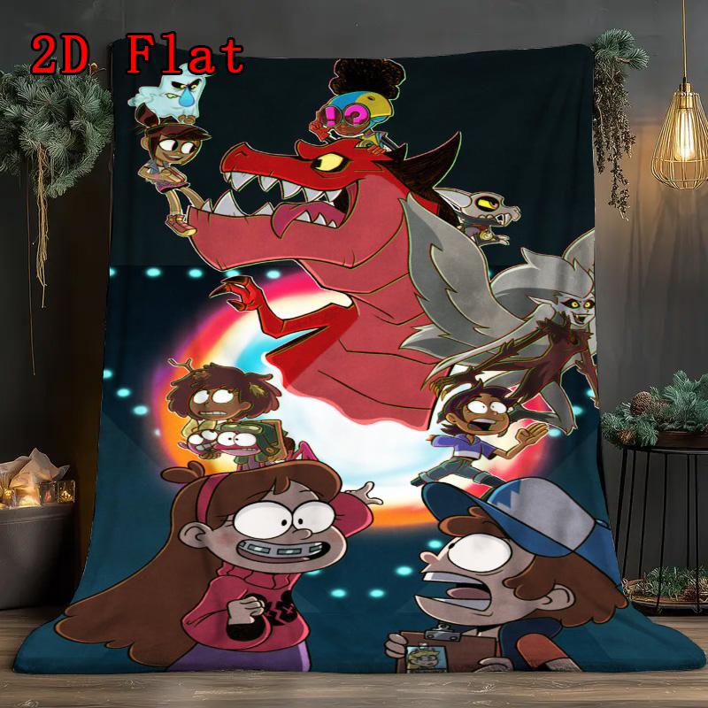 The Owl House 2D Flat Pattern Flannel Blanket High quality All Seasons Warmth and Comfort Perfect for Christmas Gifts.MMT0918453