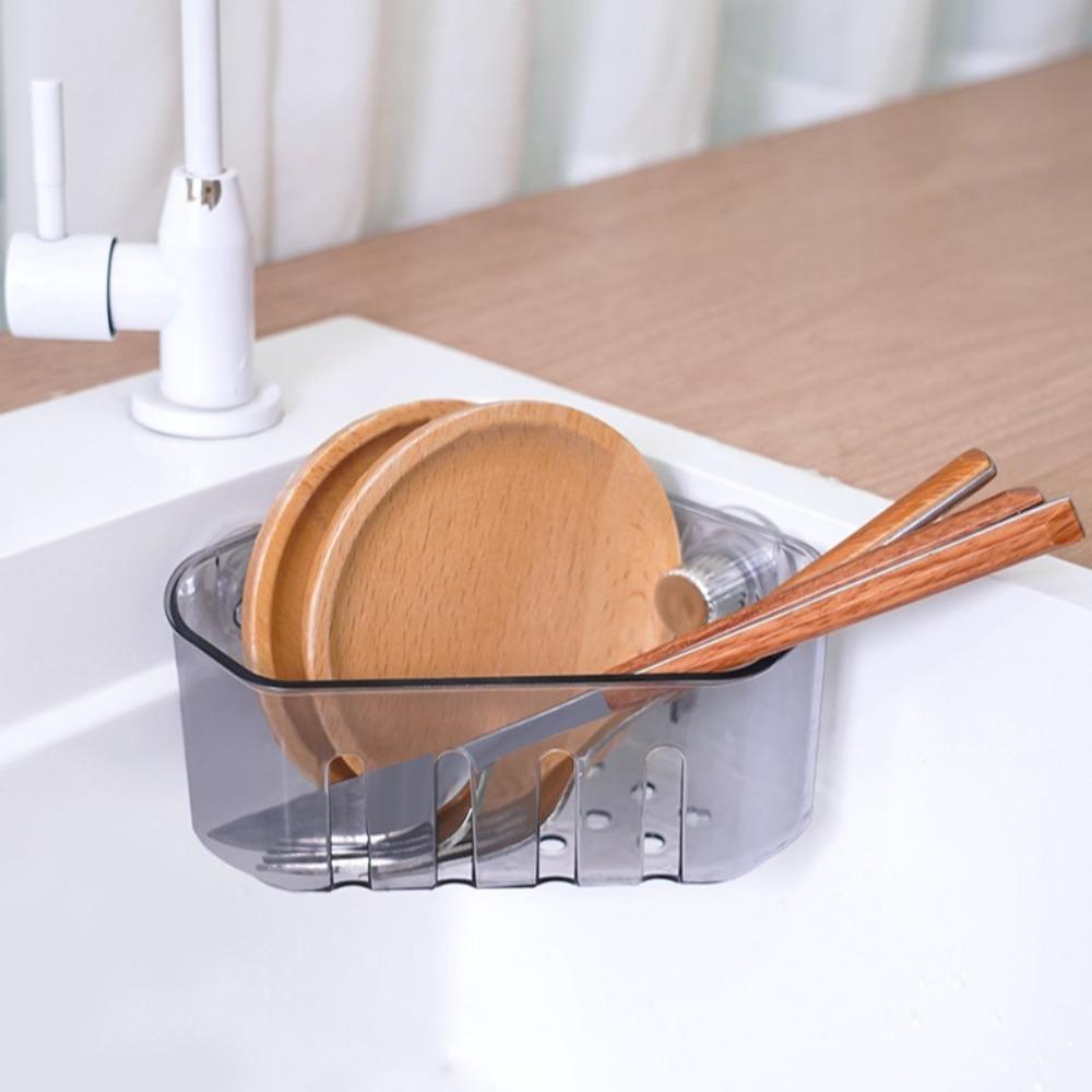 Multi functional Basin Corner Shelf Rotating Sponge Holder Sink Storage Basket  Laundry Room