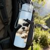1PC Two Puppies Sleeping Together 750ml Color Plastic Sports Water Bottle Leakproof Flip Straw Lid Suitable for Sports Office Home Use