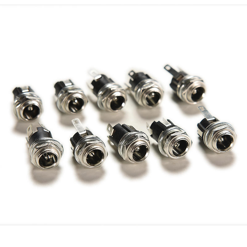 5pcs//set 5.5x2.1mm dc power supply jack plug socket female panels mount connects