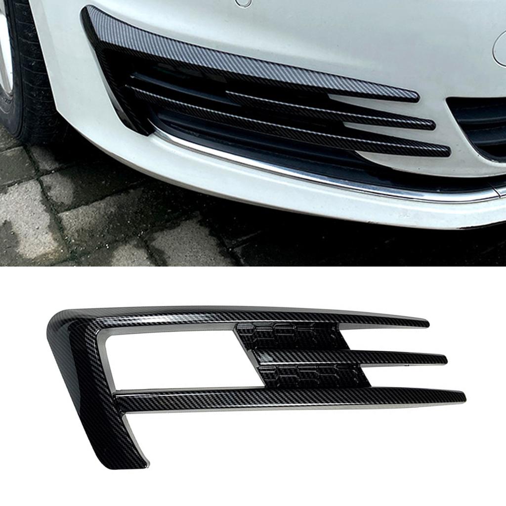 Für Golf 7 MK7 2013–2017, glänzend schwarze Auto-Stoßstangen-Nebelscheinwerfer-Gitter-Abdeckung