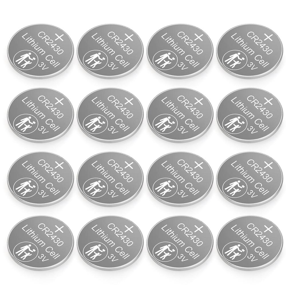 CR2430 3V Lithium Coin Battery 3V 285mAh High Capacity Button Cell for Remote Controls Watches and Alarms