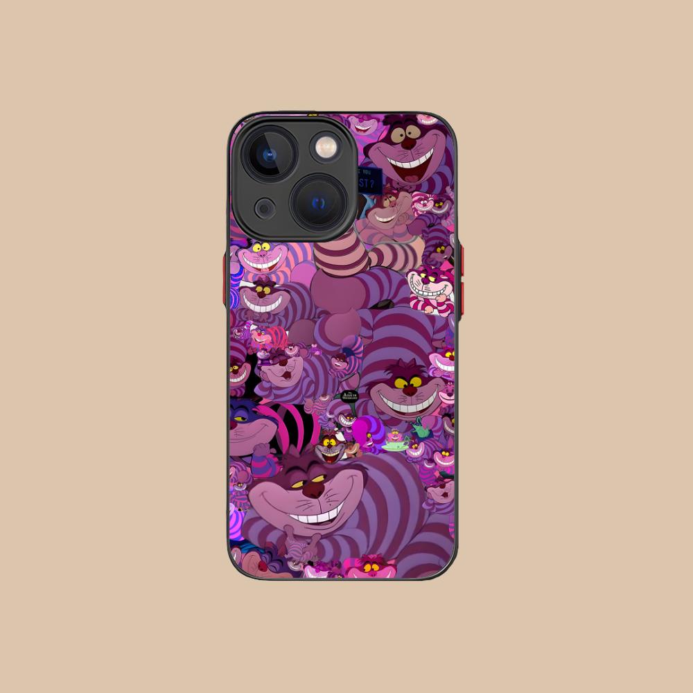 C-Cheshire Cats Phone Case for iPhone 16 15 14 13 12 11 X XR XS 8 7 Pro Max Plus Mini Colour Printing Silicone Cellphones Luxury