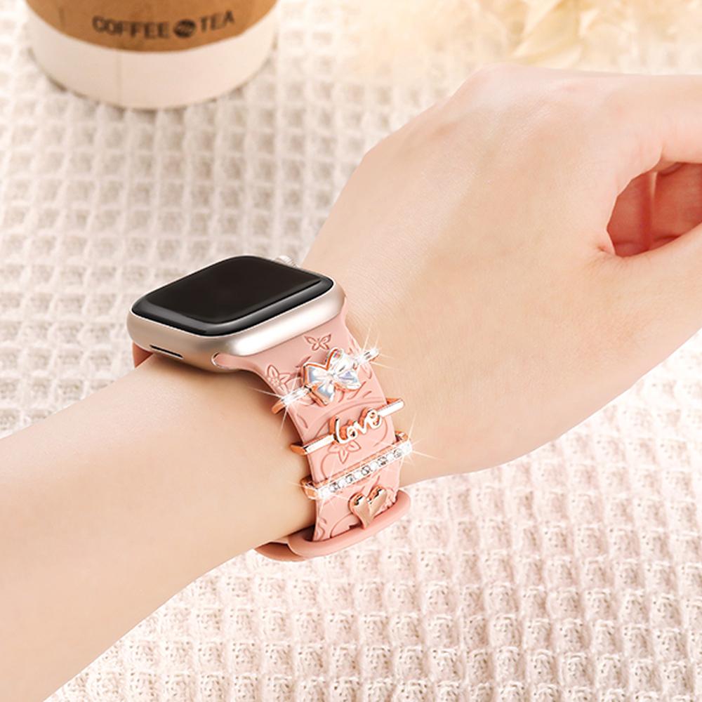 Charms for Apple Watch Band Series 11 10 9 8 7 6 SE 42 40 49 41 45 44 mm Decorative Ring Galaxy Watch 4 5 6 7 Strap Accessories
