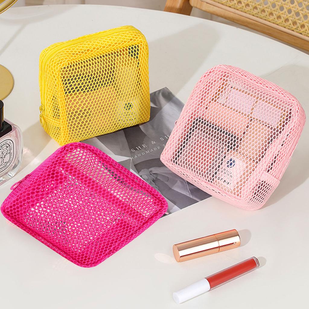 Lebendige Netztasche für Kosmetikartikel, Hygieneartikel, kompakt, leicht, Reiseaufbewahrungstaschen