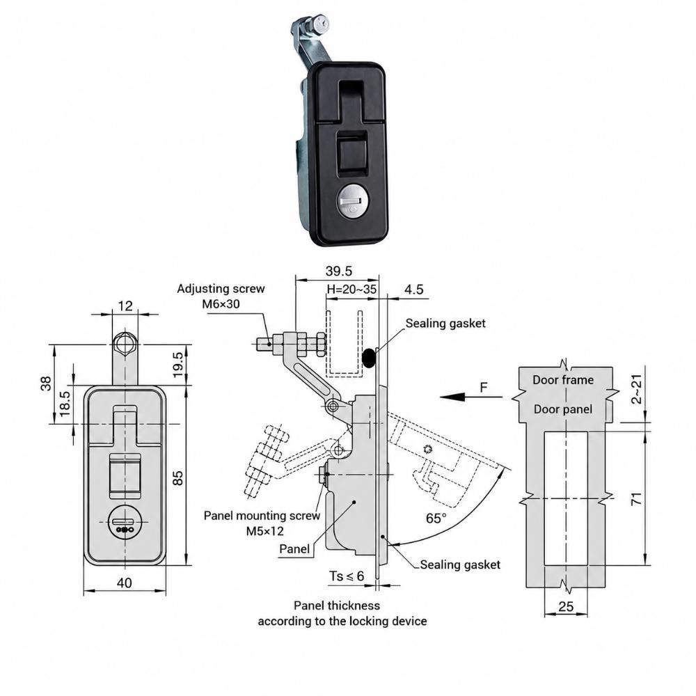 Rustproof Compression Latch Lock Push Button Access Lever Push Button Latches Camper 2