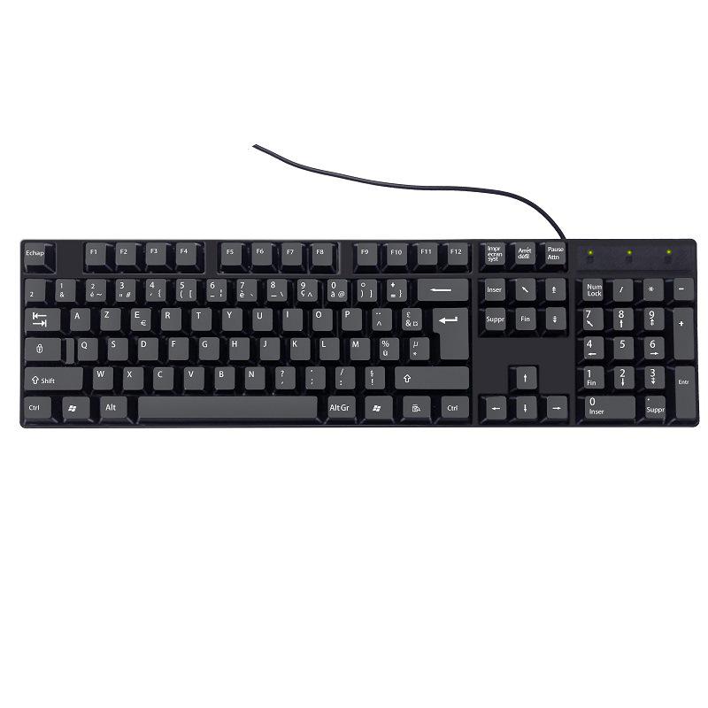 Multilingual USB Wired Keyboard with Russian, Arabic, Spanish, and French Layouts