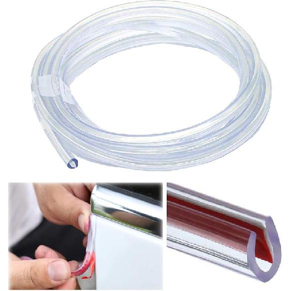 Car Door Edge Guards Clear, 16Ft Rubber Seal Protector U Shape Edge Trim Car Door Edge Protection Fit For Most Car
