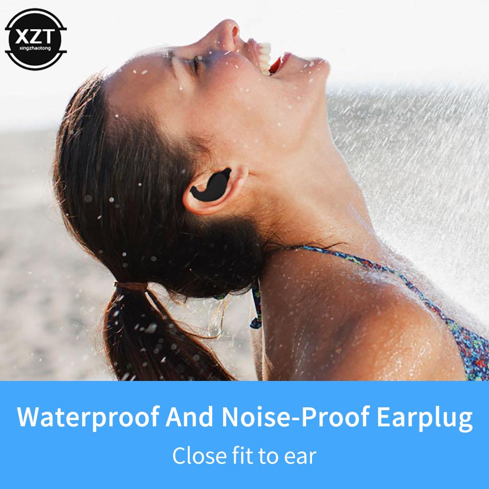 Silicone Soundproof Earplugs Whale-shape Noise Insulation Earmuff Soft Waterproof Sleep Earplugs for Travel Study Ear Protector