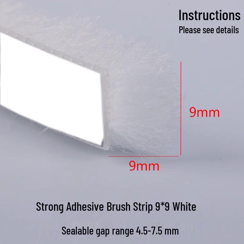 Dinggu Self-Adhesive Weatherstrip: 5m/10m Sliding Door and Window Seal, Dustproof, Anti-Collision, Mosquito Proof.